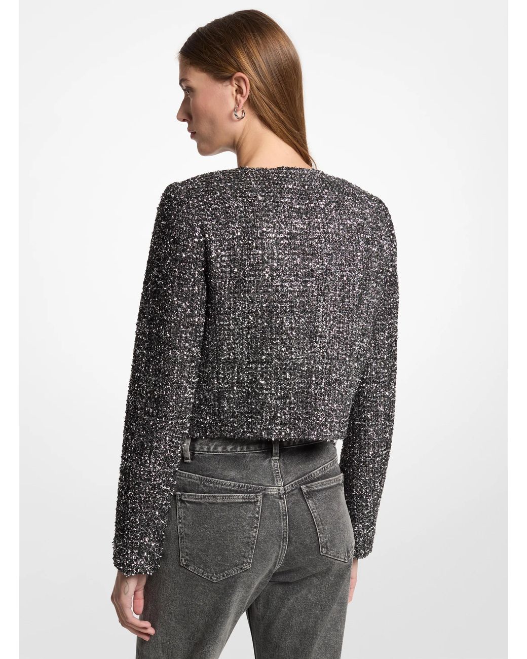 MICHAEL Michael Kors Black Michael Kors Metallic Tweed Lady Jacket