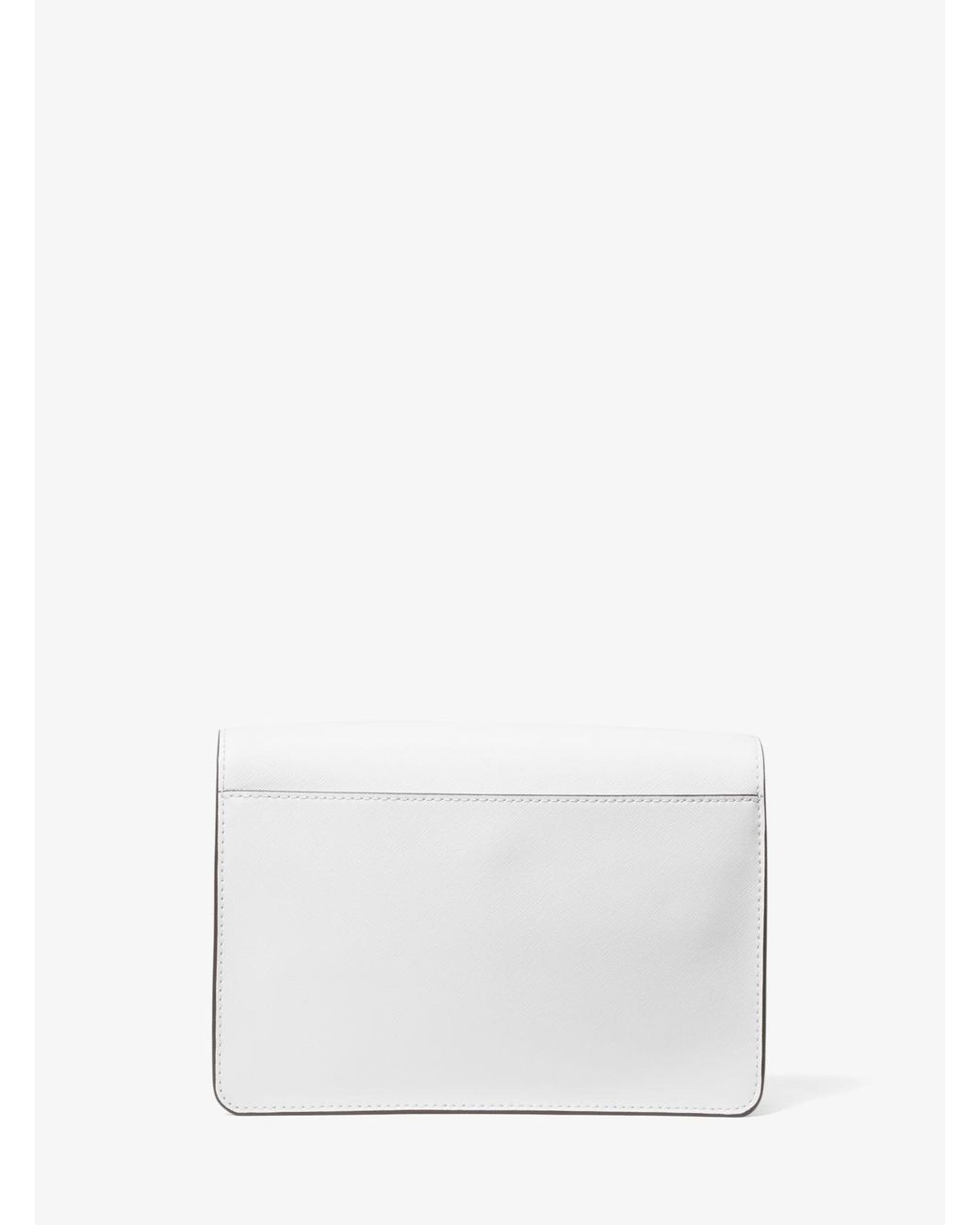 Michael Kors Daniela Large Saffiano Leather Crossbody Bag in White Michael Kors Daniela Large Saffiano Leather Crossbody Bag in White