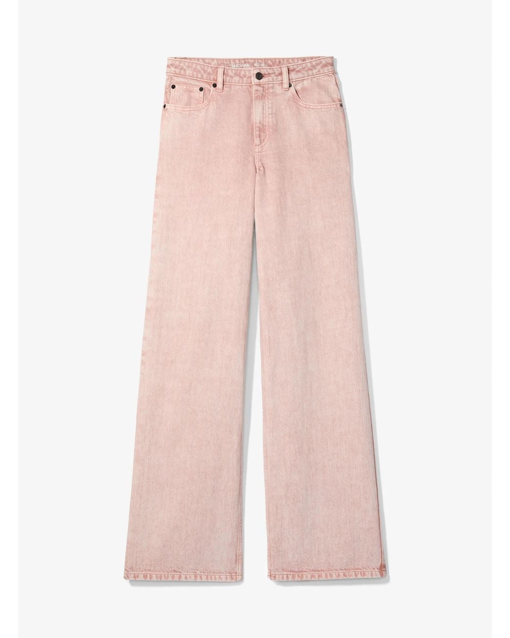 MICHAEL Michael Kors Pink Garment-Dyed Wide Leg Jean