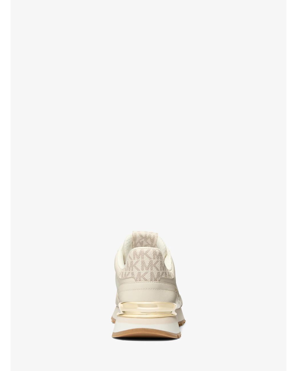 MICHAEL Michael Kors White Mk Nova Leather And Nylon Trainer