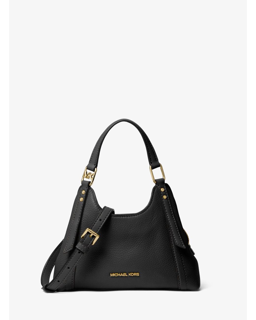 Michael Kors Arlo Small Pebbled Leather Crossbody Bag in Black Lyst