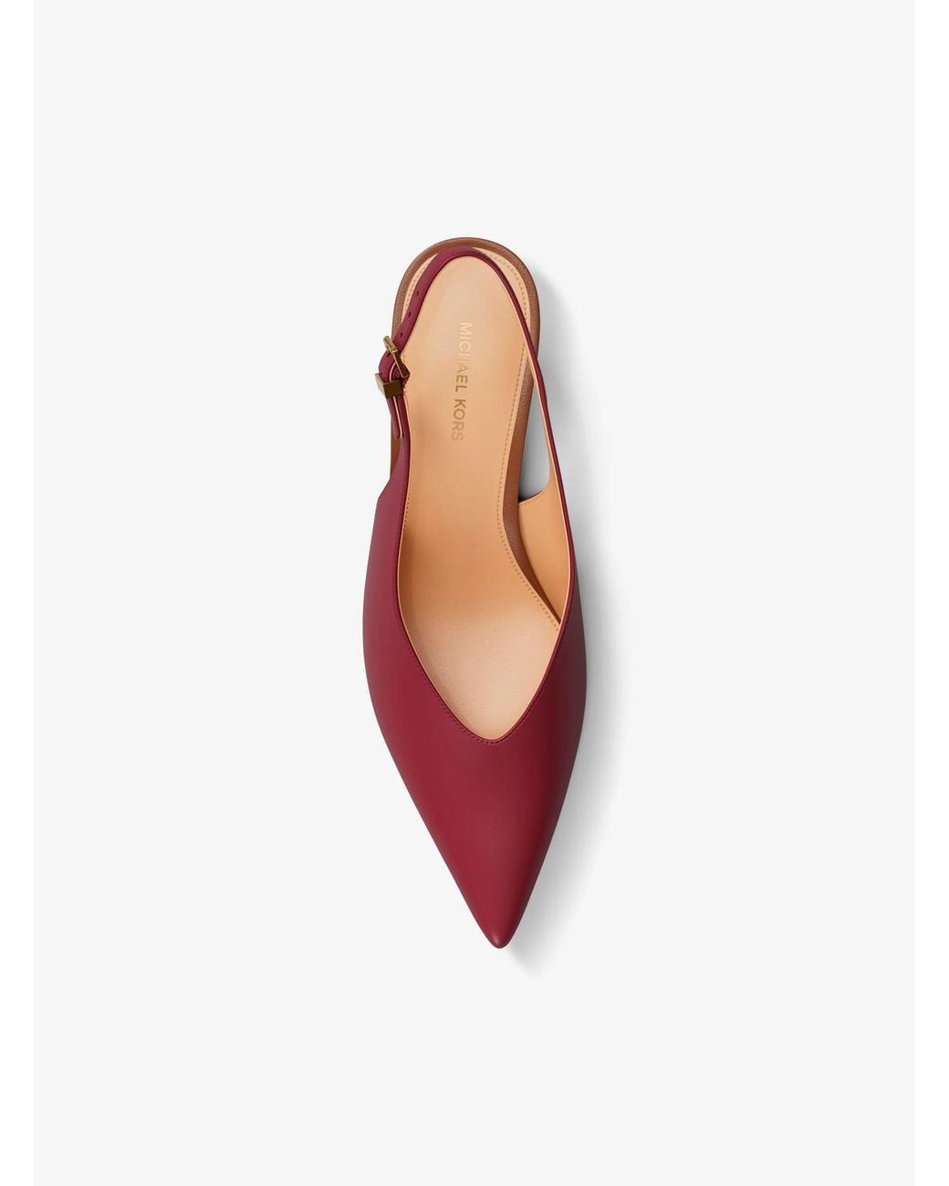 MICHAEL Michael Kors Pink Michael Kors Tonya Leather Slingback Pump