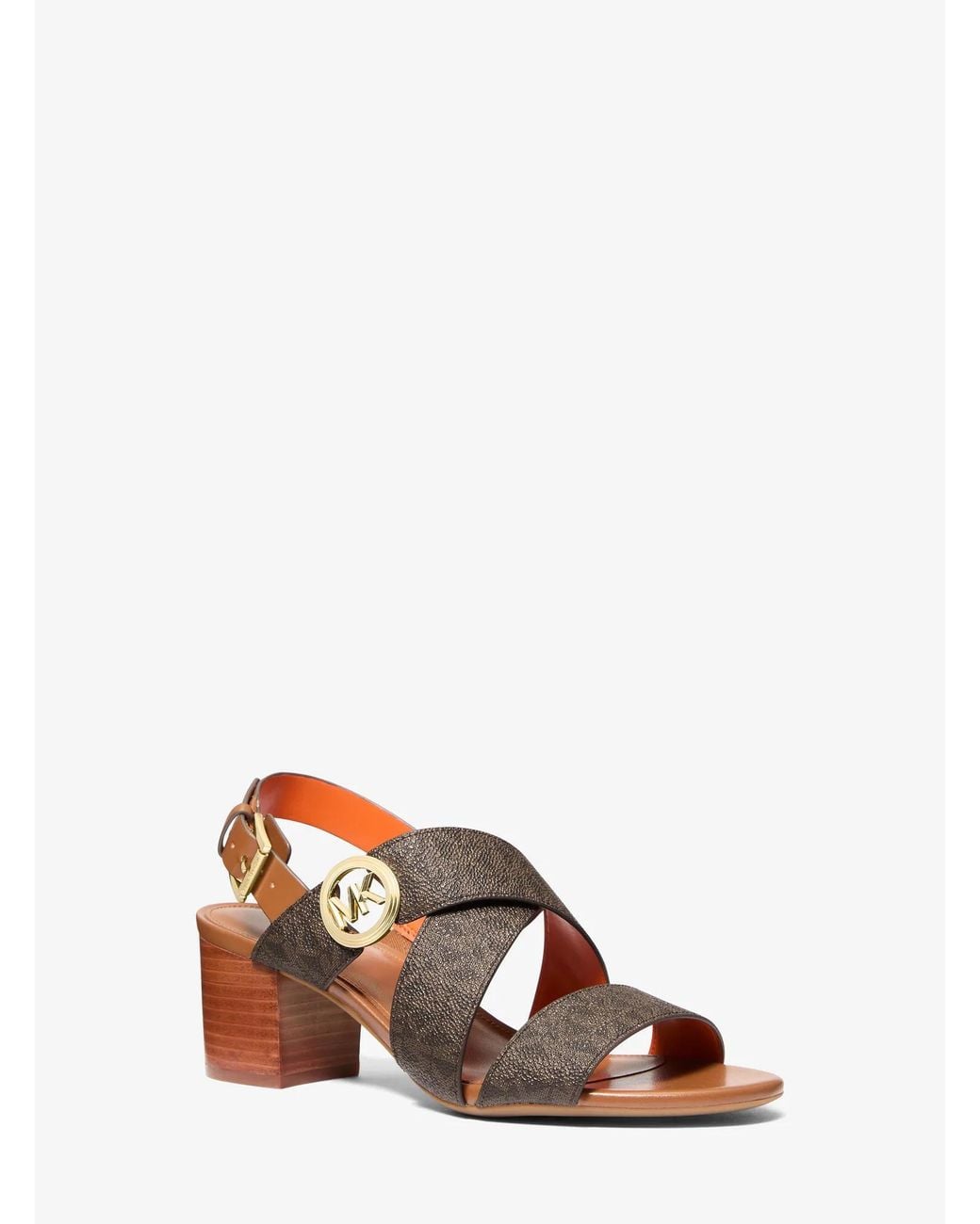 MICHAEL Michael Kors Brown Mk Vera Flex Signature Logo Sandal