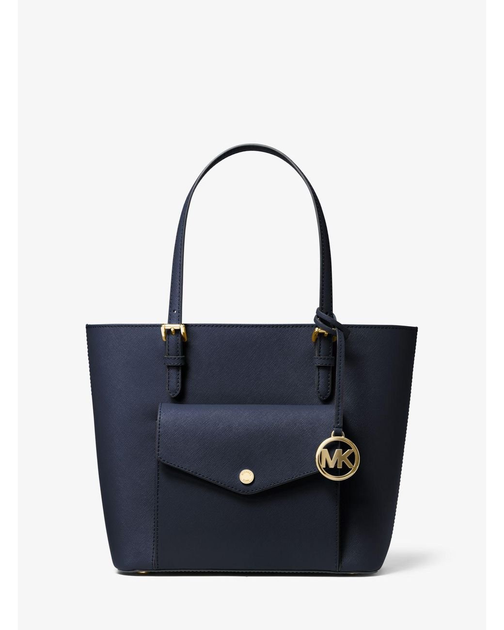 Michael Kors Jet Set Medium Saffiano Leather Pocket Tote Bag in