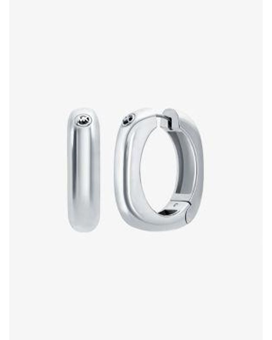 Michael Kors Blue Square Hoop Earrings