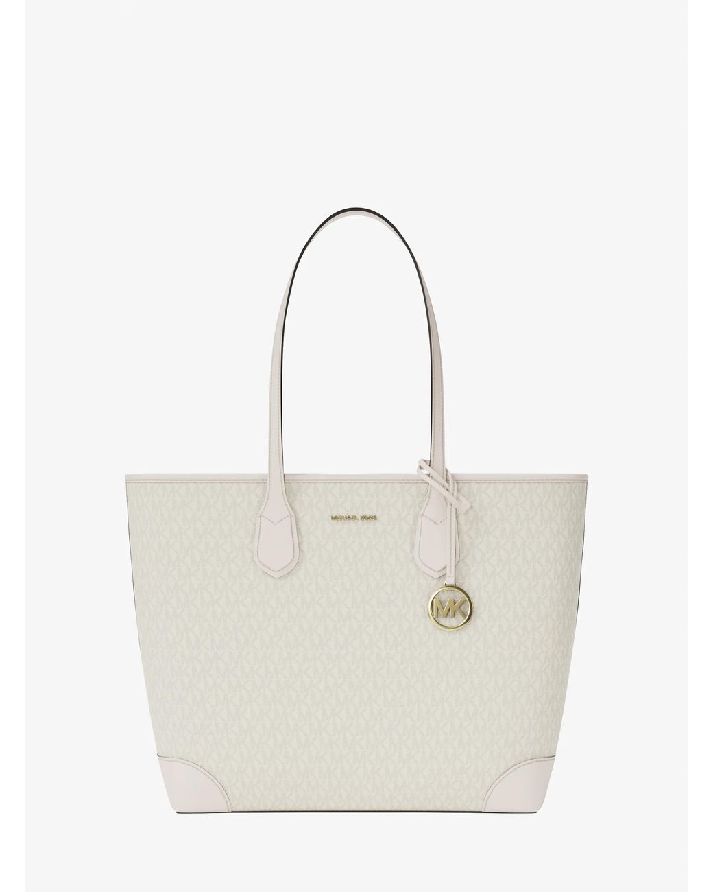 Michael Kors Eva Large Signature Logo Tote Bag In White Lyst Michael Kors Eva Large Signature Logo Tote Bag In White Lyst
