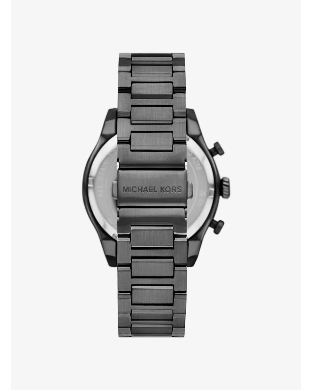 Michael Kors Gray Mk Oversized Panorama Two-Tone Watch for men