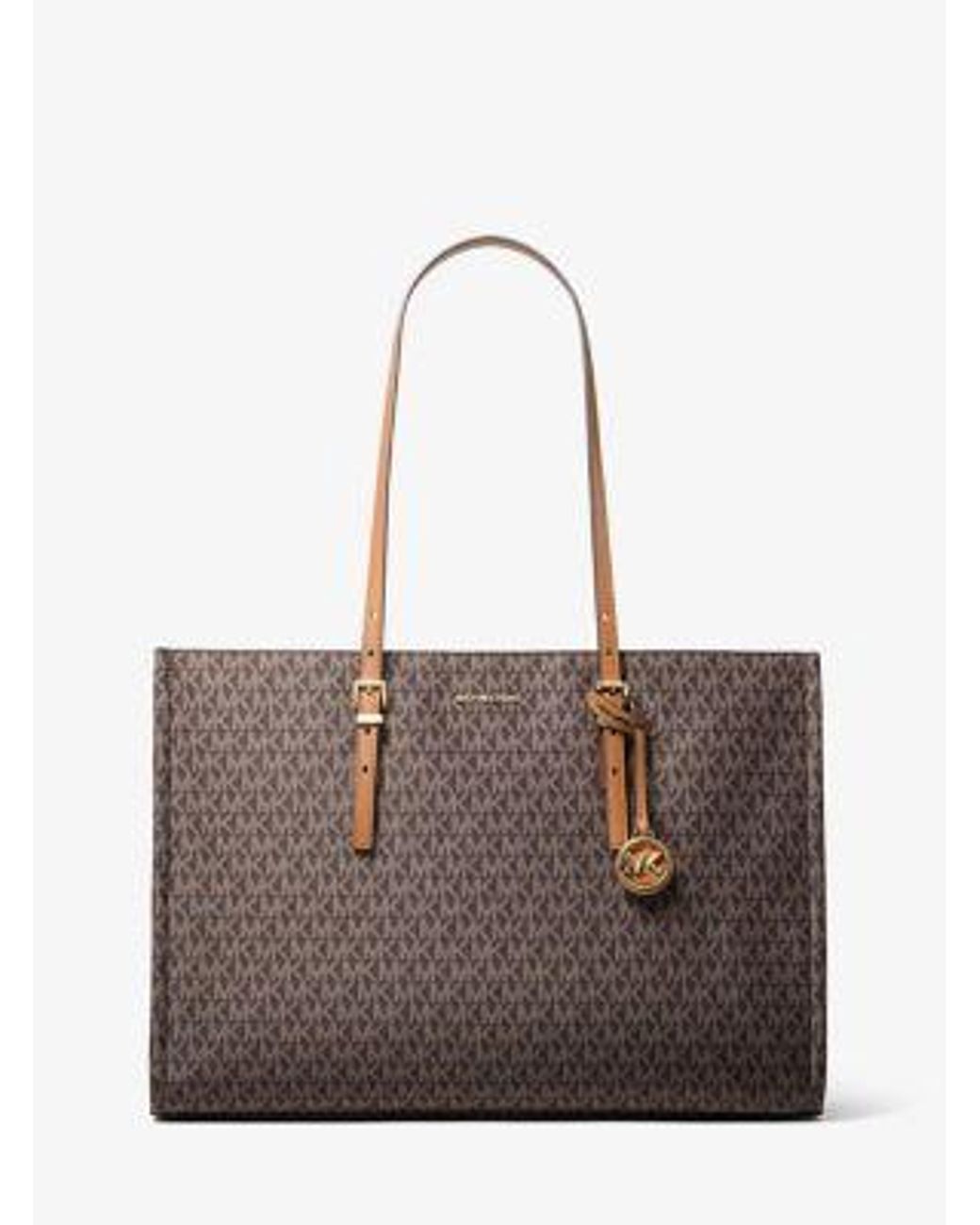 Mk Borsa Tote Zadie Grande Con Stampa Logo di MICHAEL Michael Kors in Brown
