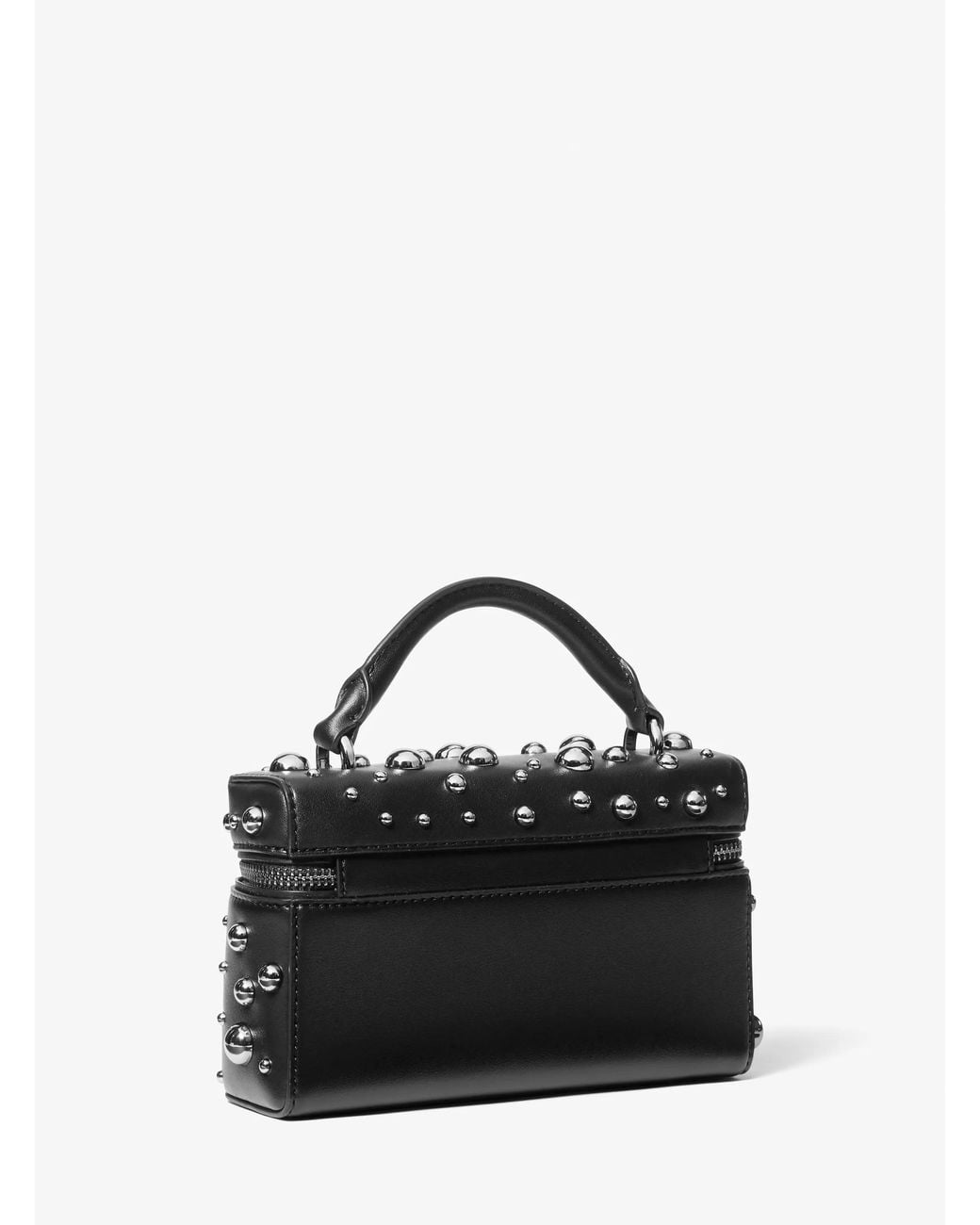 MICHAEL Michael Kors Black Mk Jana Extra-Small Studded Satin Crossbody Bag