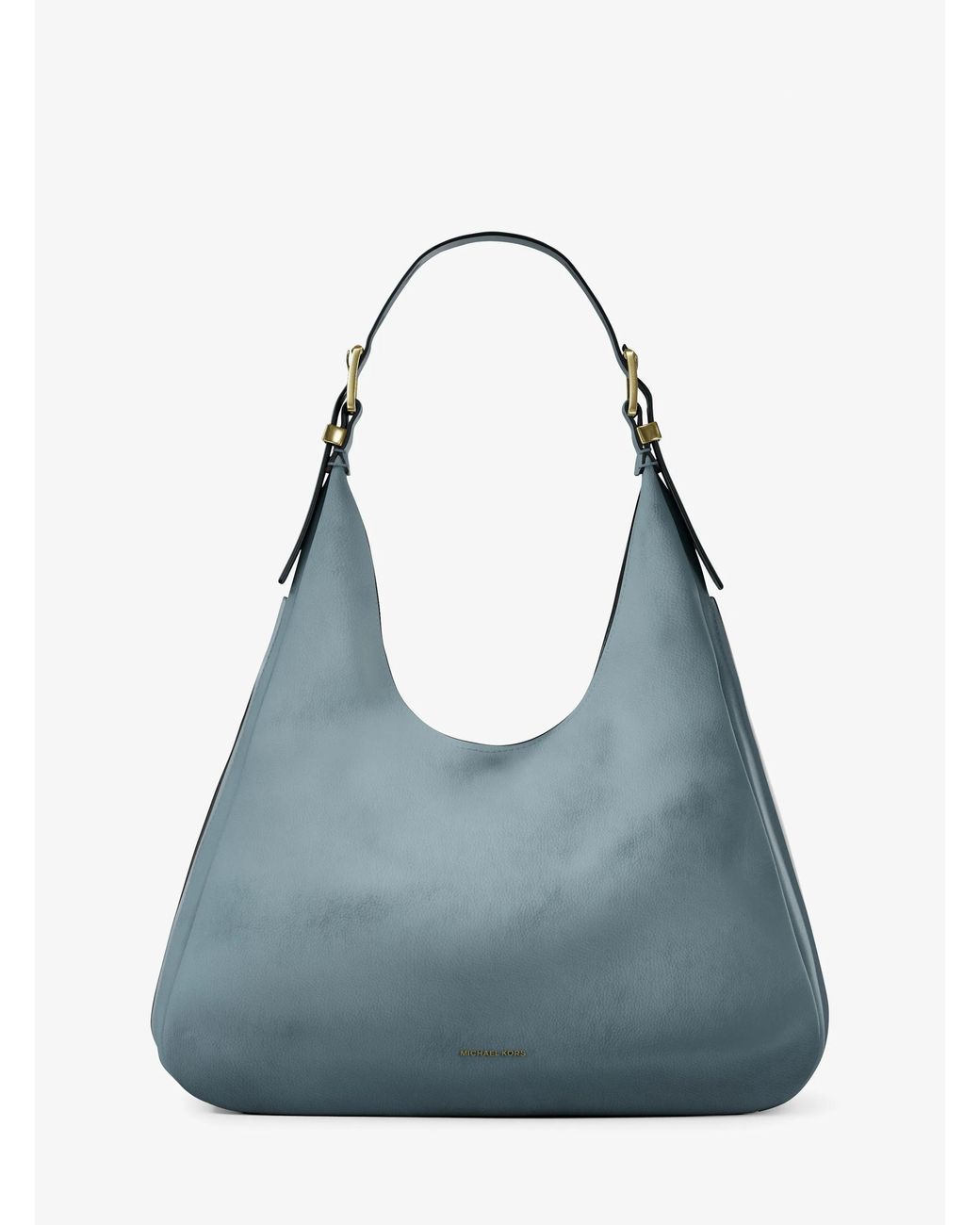 MICHAEL Michael Kors Blue Michael Kors Nolita Large Nubuck Hobo Shoulder Bag