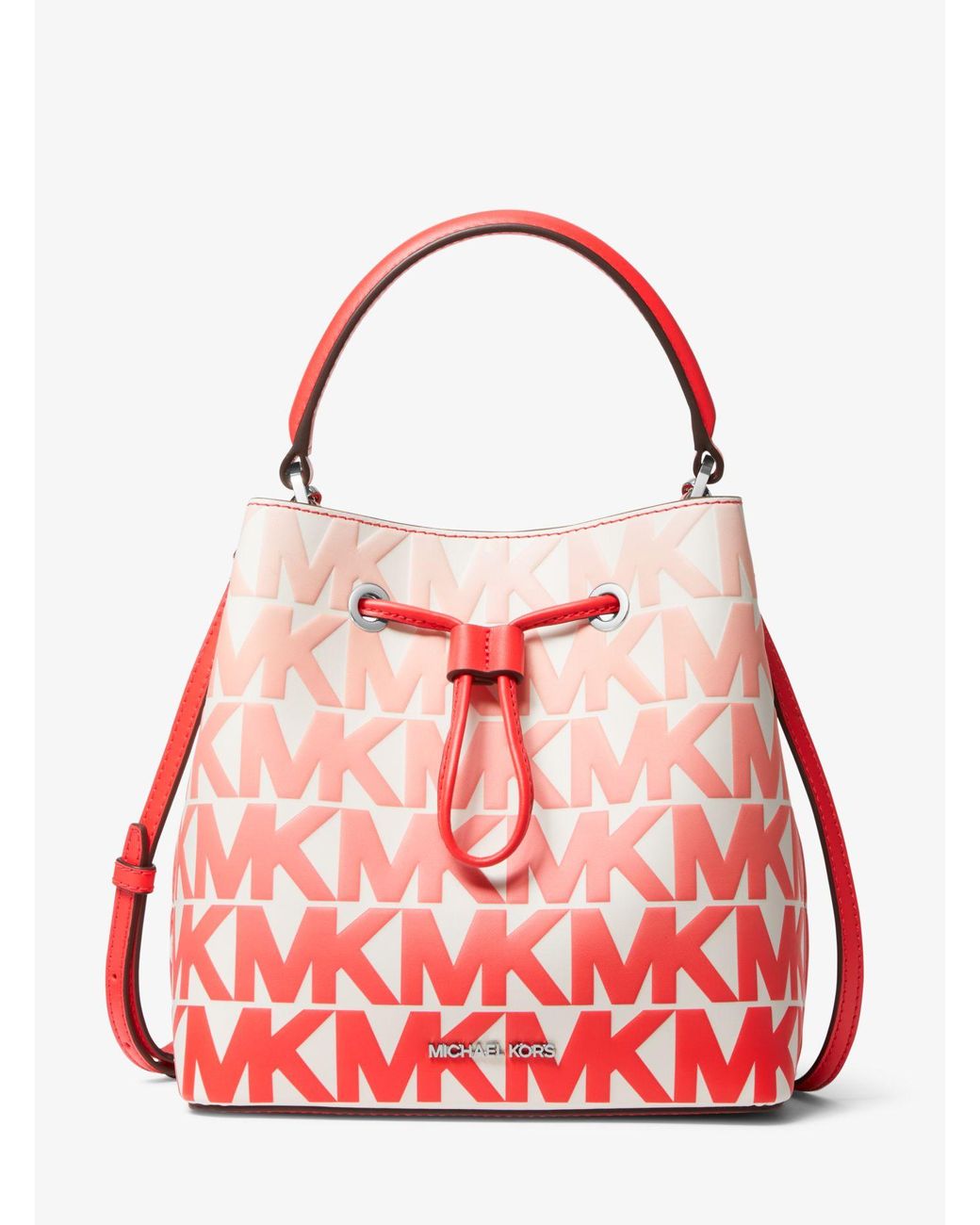 Michael Kors Suri Medium Graphic Logo Print Faux Leather Crossbody Bag Lyst