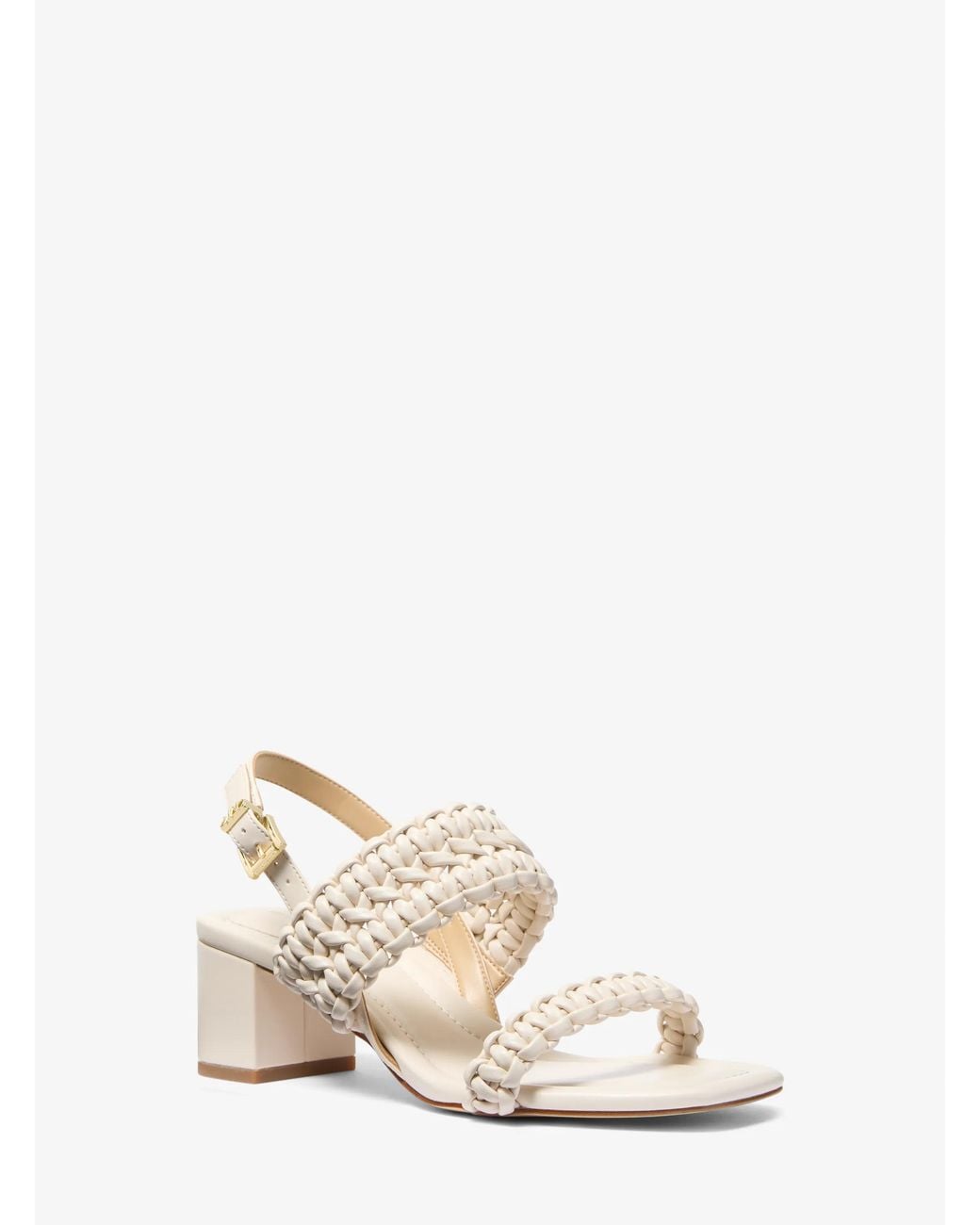 MICHAEL Michael Kors Natural Audrina Woven Block Heel Sandal