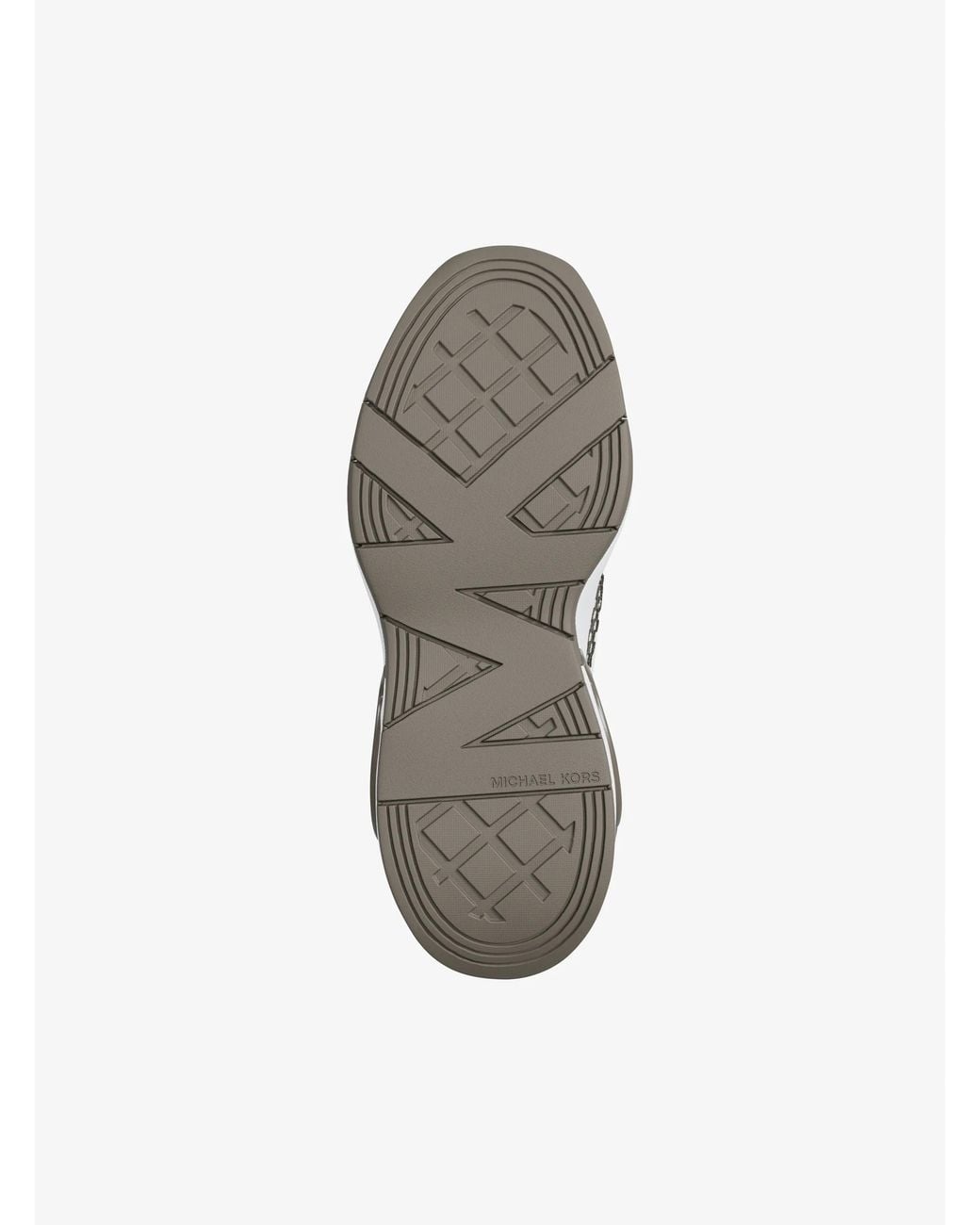 MICHAEL Michael Kors White Mk Toni Mixed-Media Trainers