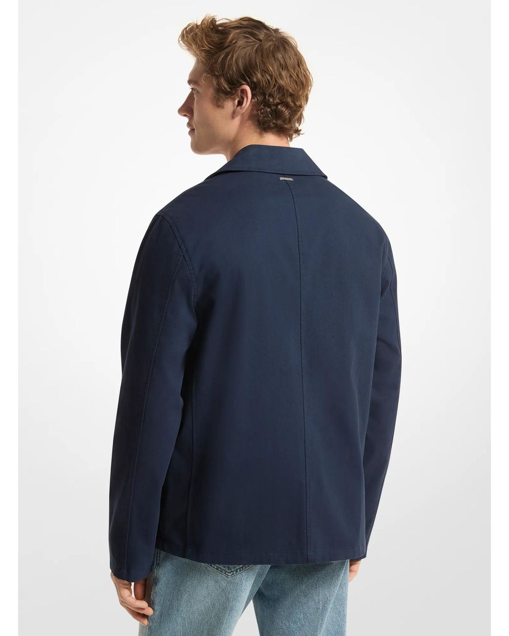Michael Kors Blue Mk Cotton-And-Linen Blend Chore Coat for men