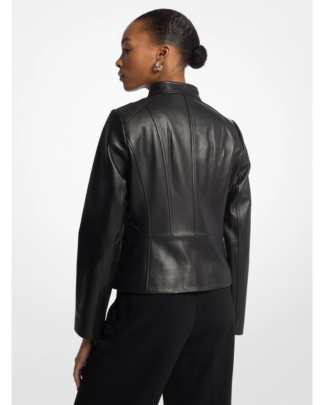 MICHAEL Michael Kors Blue Michael Kors Leather Jacket