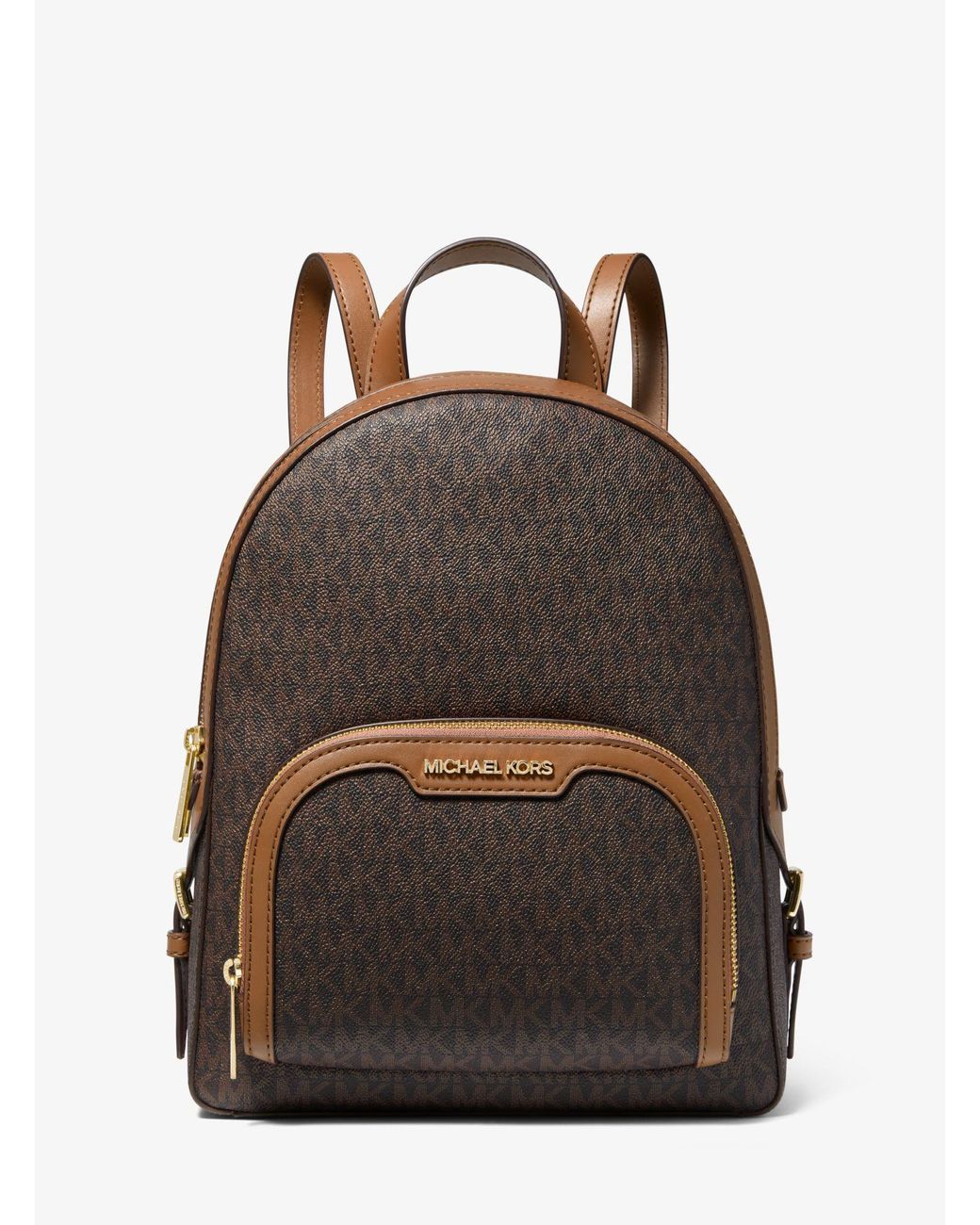 Michael Kors Jaycee Medium Logo Backpack in Brown | Lyst