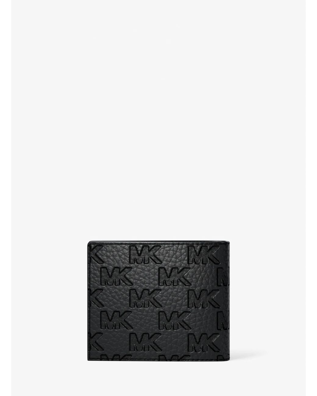 Michael Kors White Michael Kors Hudson Logo Embossed Leather Billfold Wallet And Passcase for men