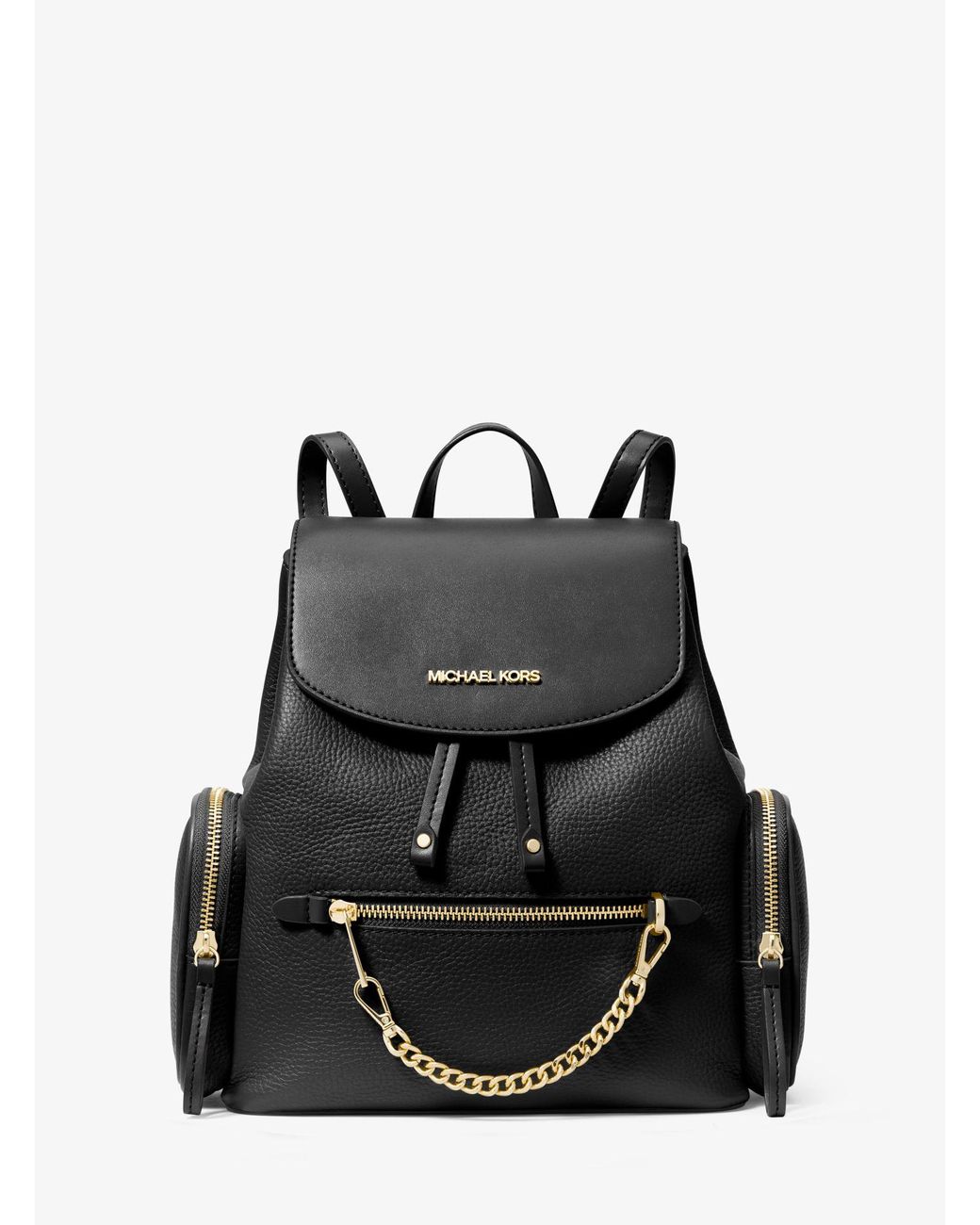 Michael Kors Jet Set Medium Pebbled Leather Backpack in Black Lyst