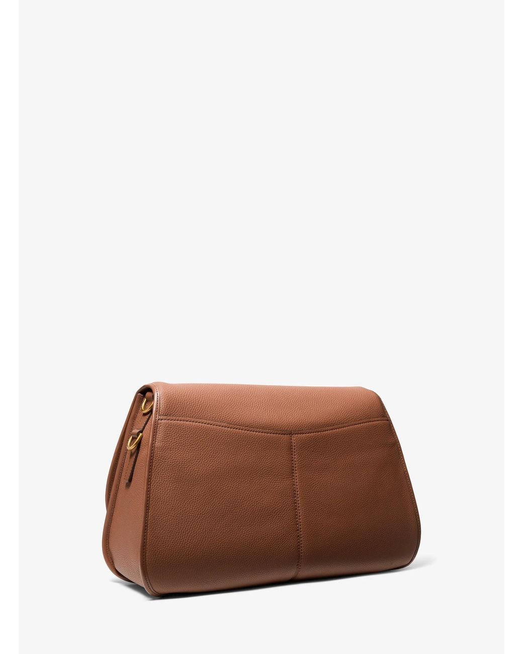 Michael Kors Brown Holmes Extra-Large Pebbled Leather Convertible Messenger Bag for men