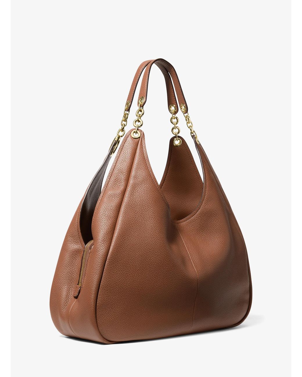 MICHAEL Michael Kors Brown Mk Ellie Large Pebbled Leather Shoulder Bag