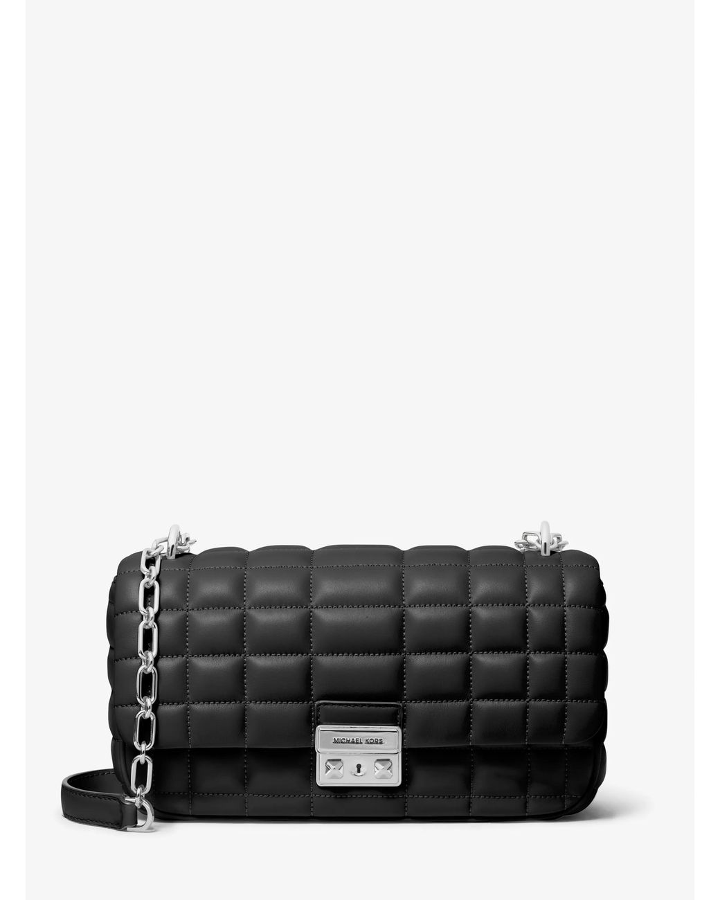 MICHAEL Michael Kors Black Mk Tribeca Large Quilted Leather Shoulder Bag