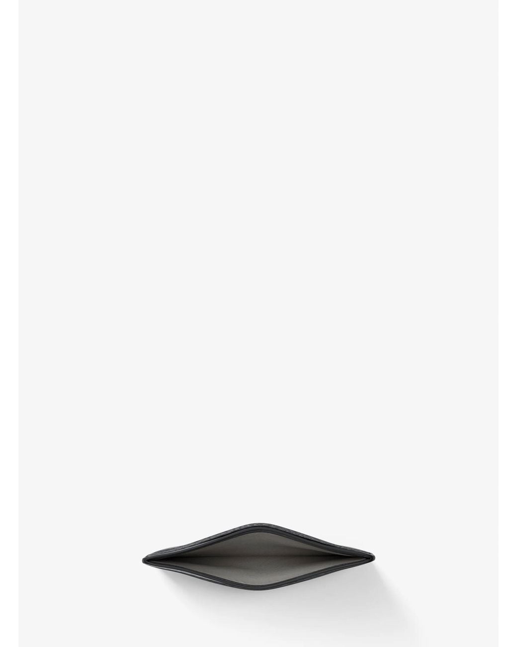 MICHAEL Michael Kors White Mk Pebbled Leather Card Case