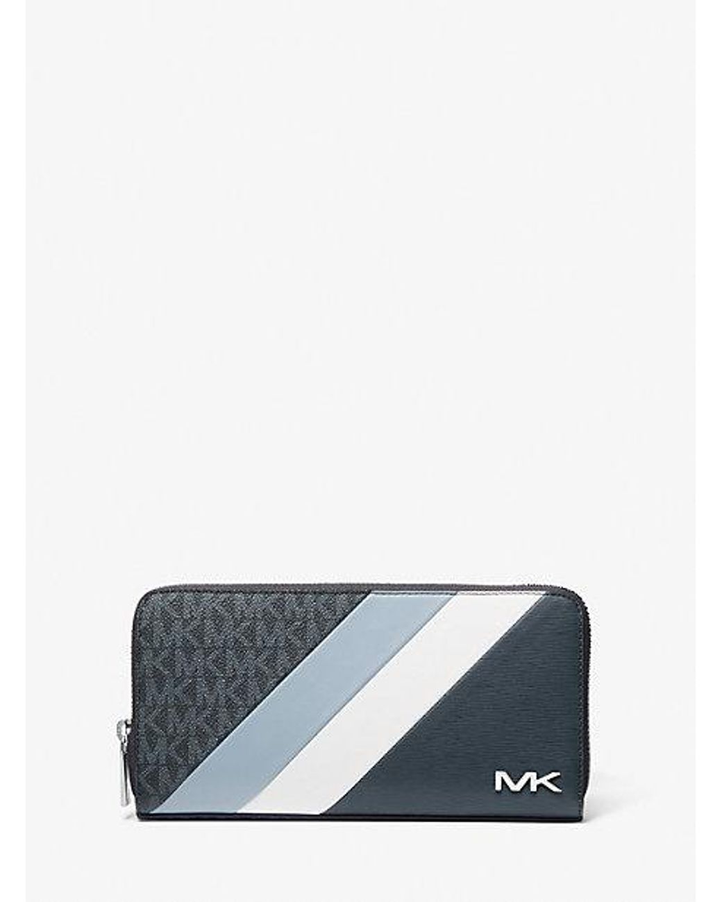 Michael Kors Cooper Logo And Striped Smartphone Wallet in Blue for