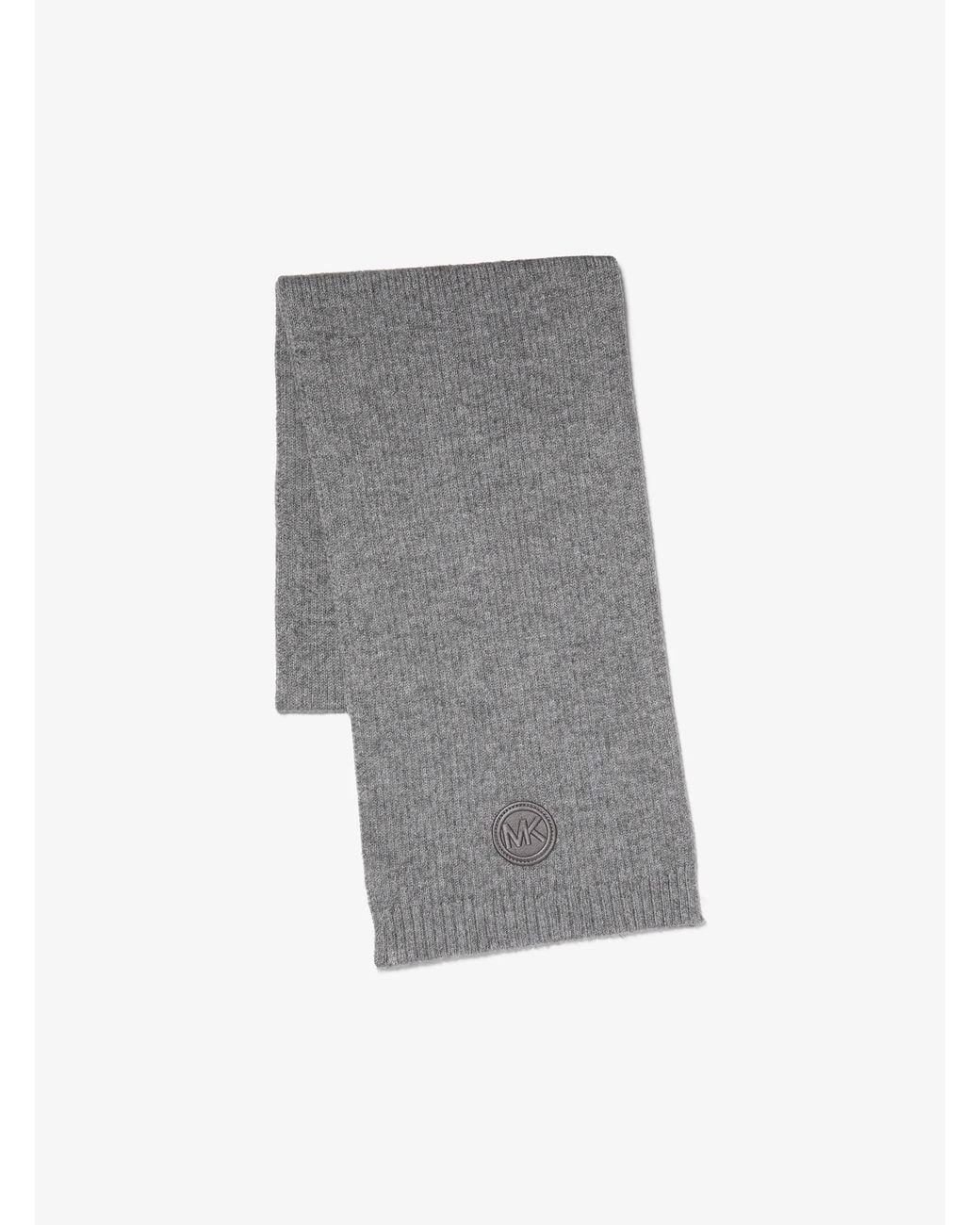 Michael Kors Gray Mk Knit Scarf for men
