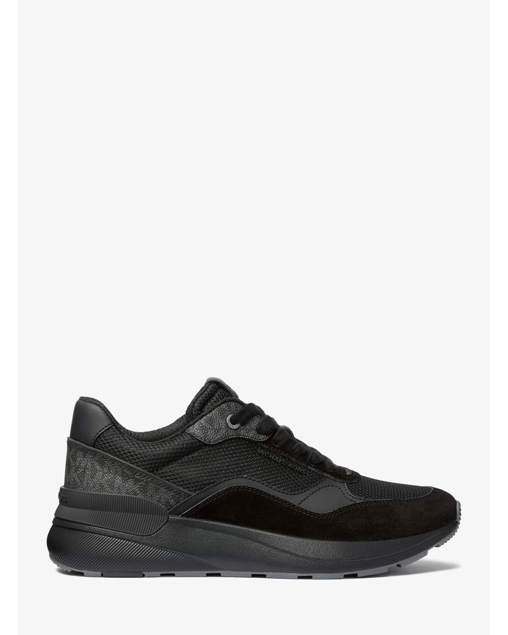 Michael Kors Black Trevor Trainer Lace Up Sneaker for men