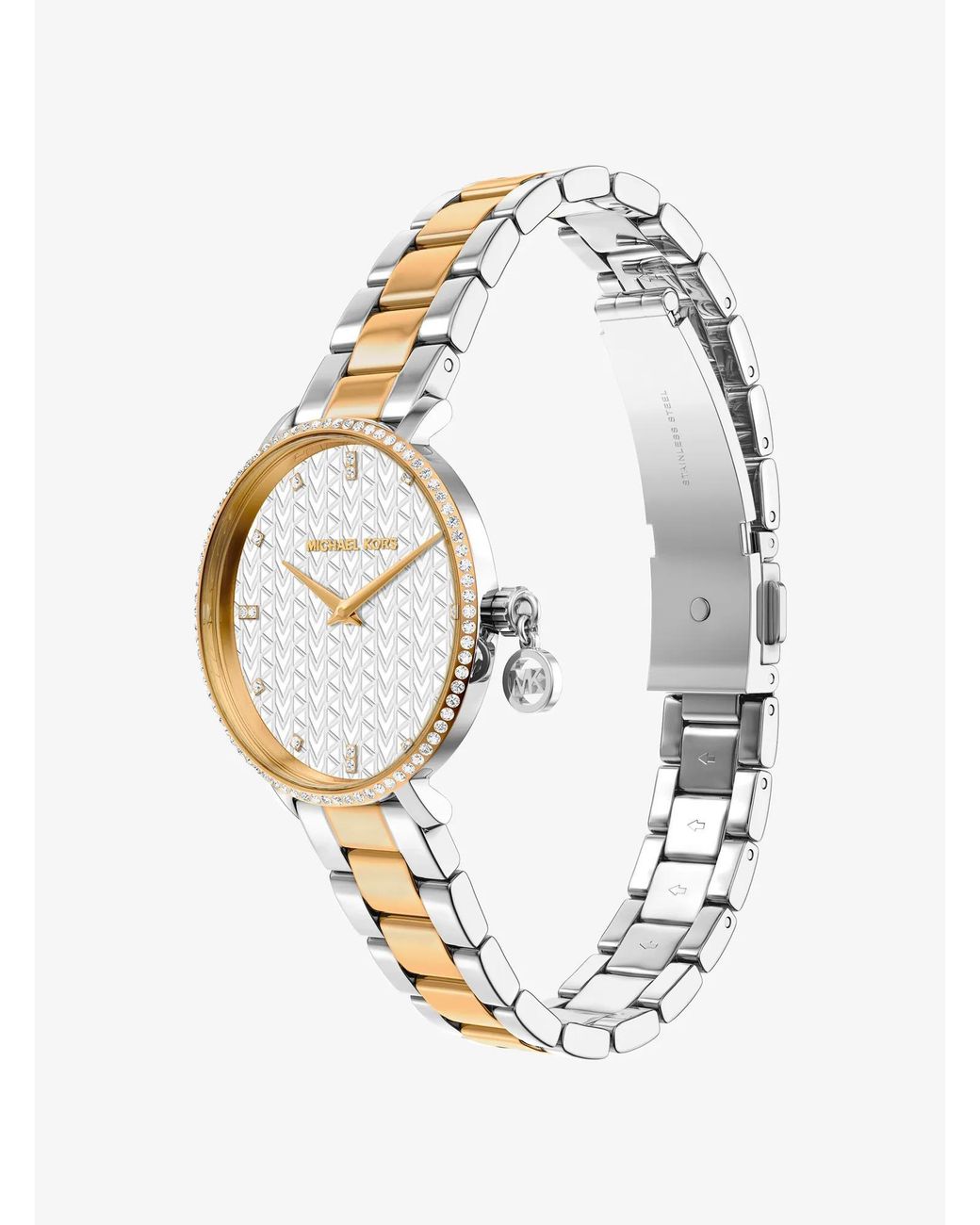 Michael Kors Metallic Mini Pyper Pavé Two-Tone Watch