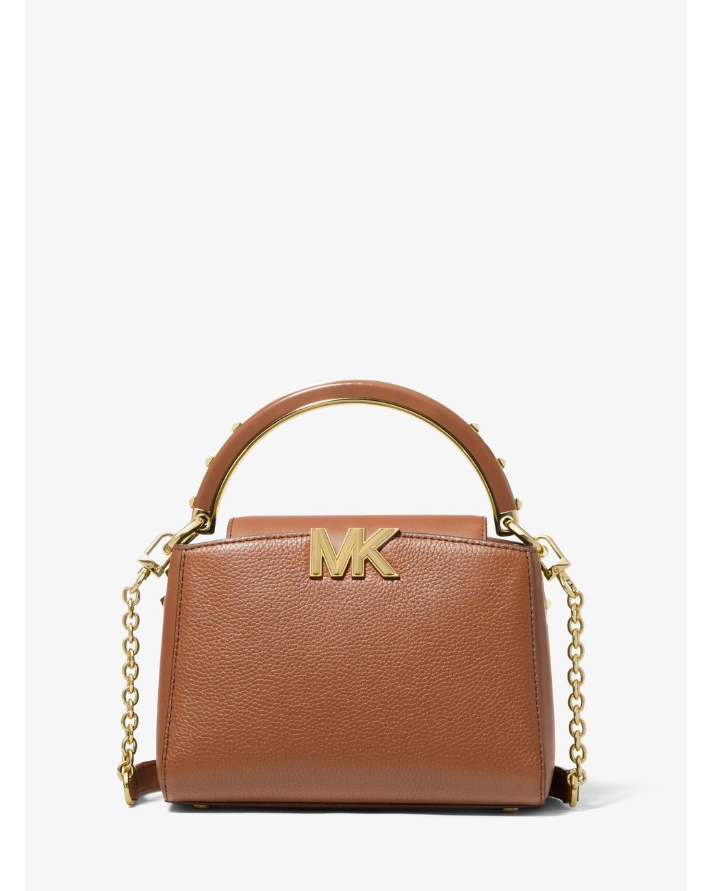Michael Kors Karlie Small Pebbled Leather Crossbody Bag in Brown Lyst