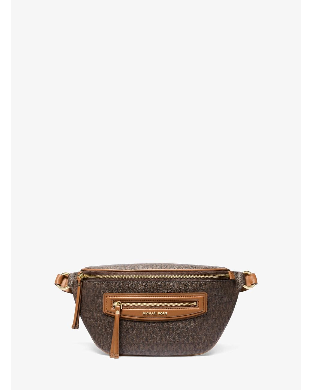 MICHAEL Michael Kors Brown Mk Jet Set Travel Medium Signature Logo Sling Pack
