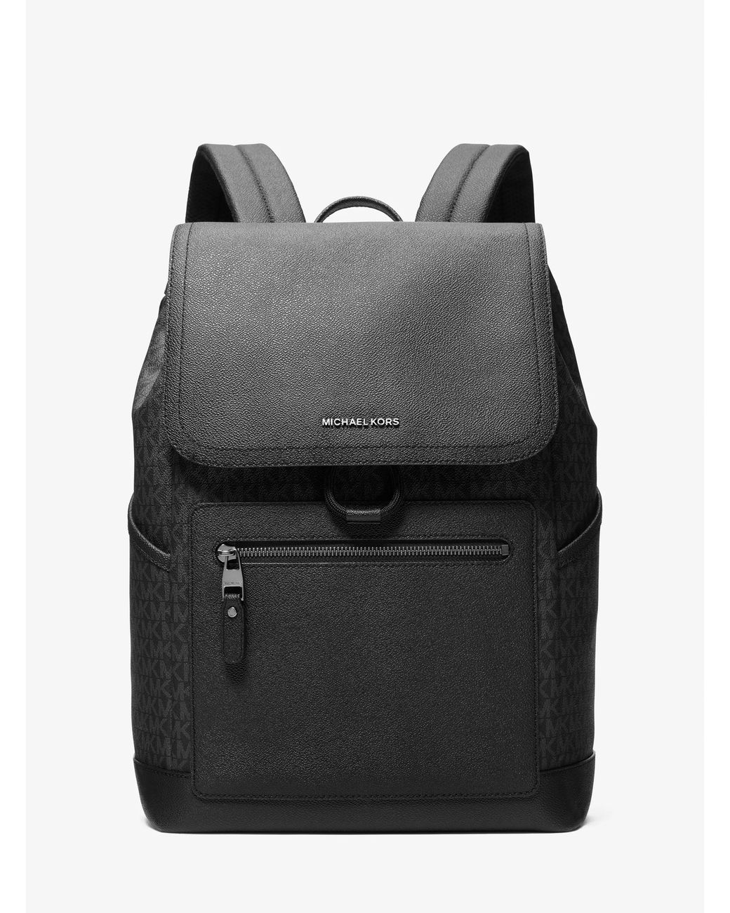 Michael Kors Black Hudson Signature Logo Backpack for men