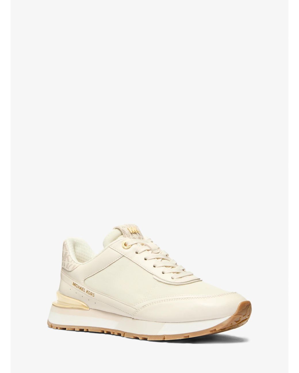 MICHAEL Michael Kors White Mk Nova Leather And Nylon Trainer