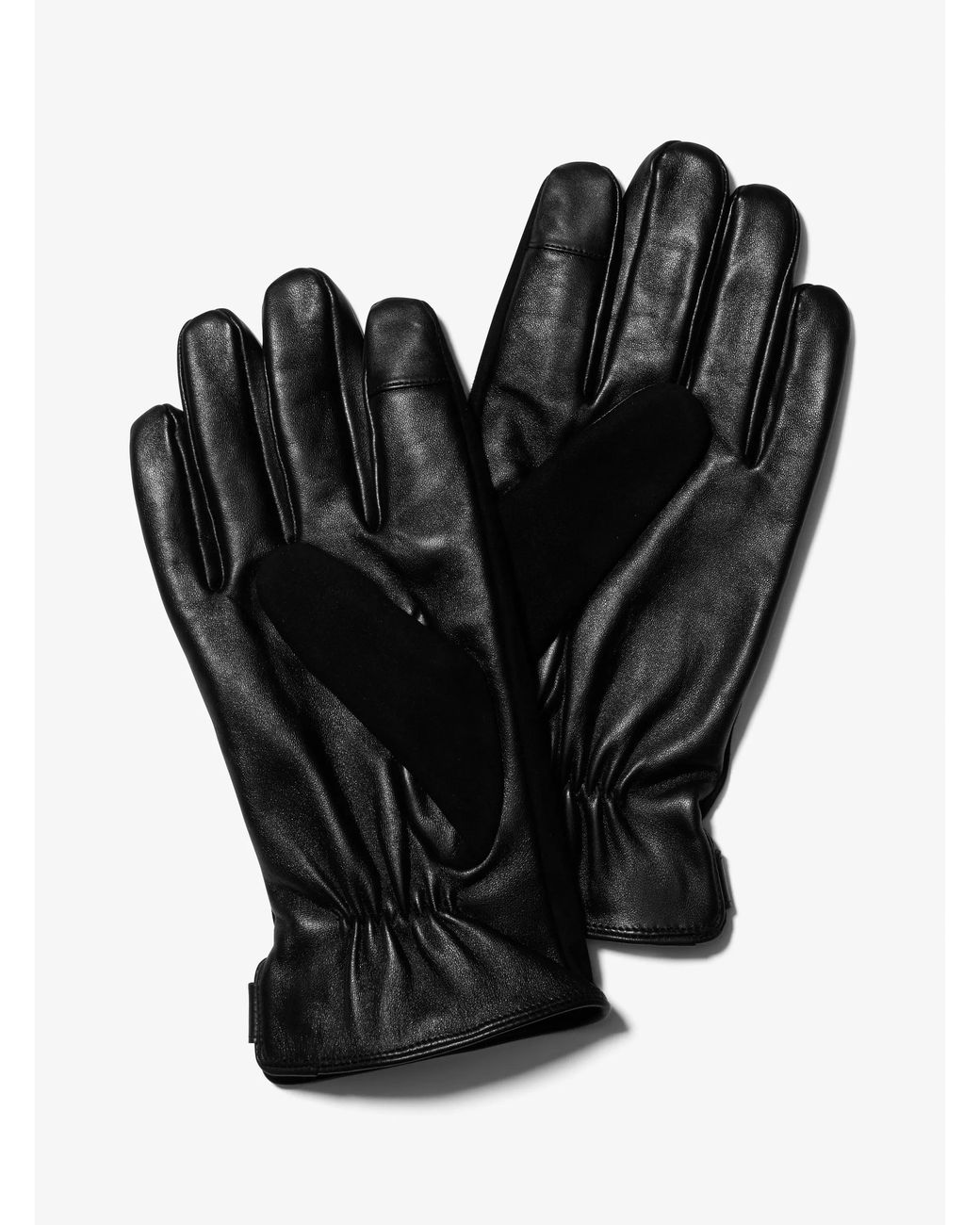 Michael Kors Black Mk Leather Gloves for men