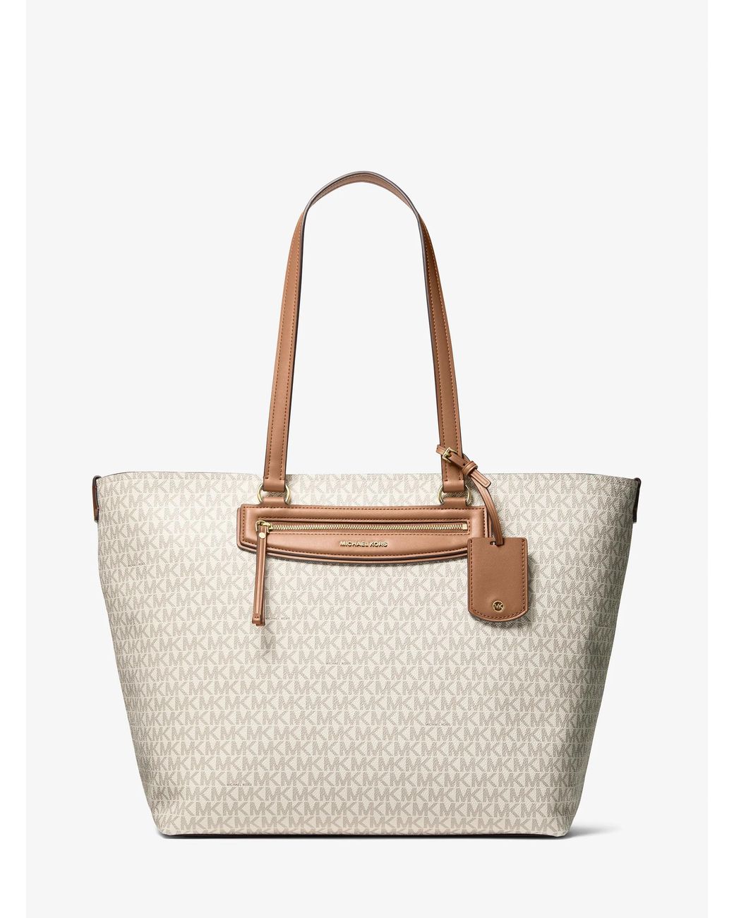 MICHAEL Michael Kors Natural Mk Jet Set Travel Extra-Large Signature Logo Tote Bag