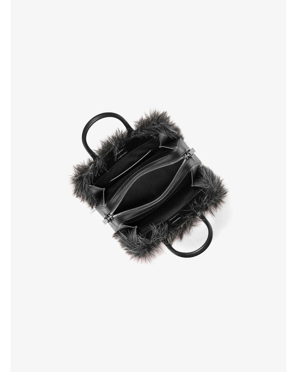 MICHAEL Michael Kors Black Michael Kors Laila Extra-Small Faux Fur Crossbody Bag