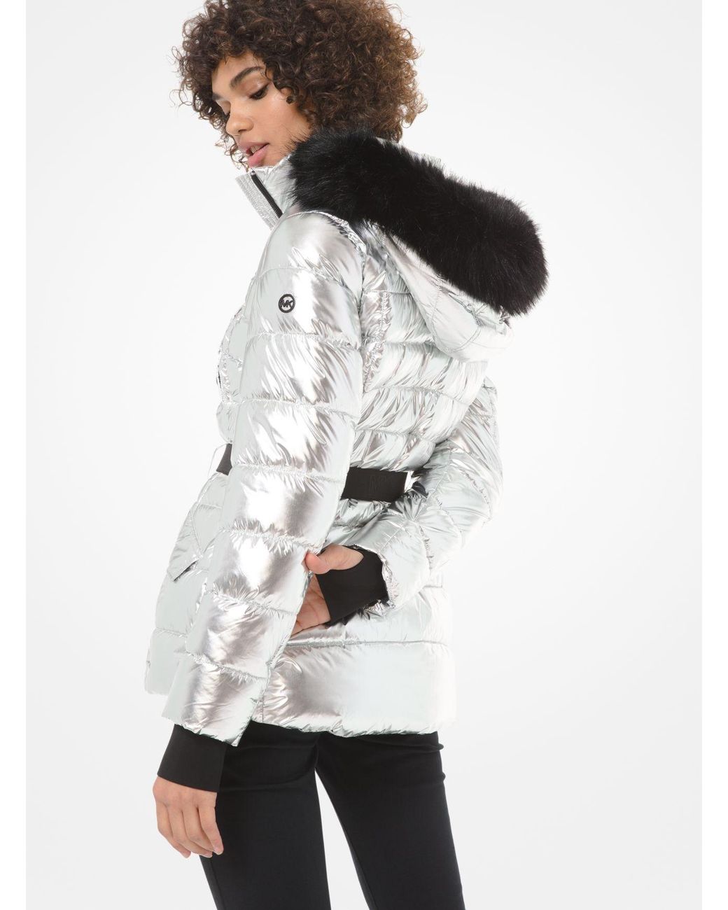 michael kors faux fur trim parka