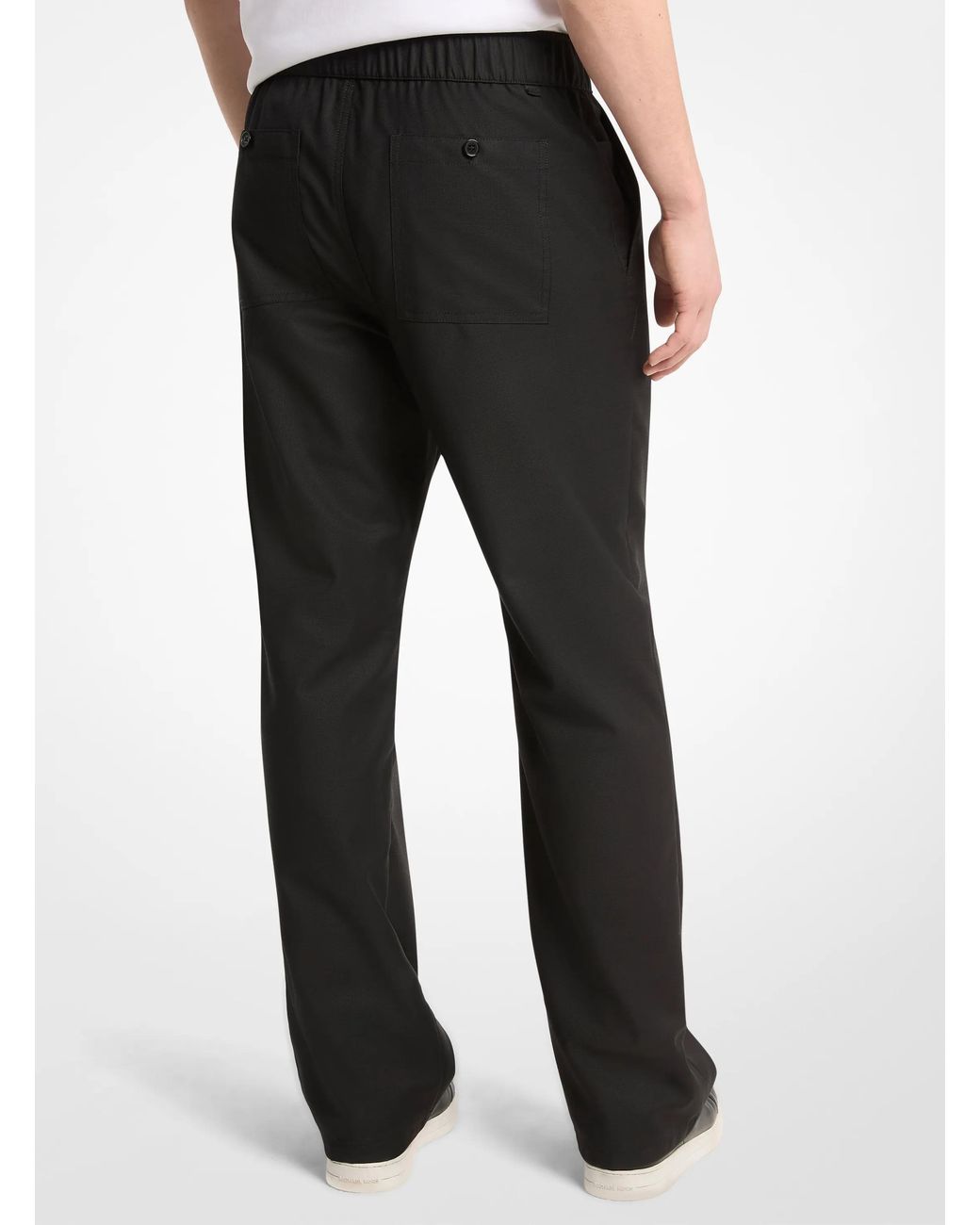 Michael Kors Black Mk Woven Beach Trousers for men