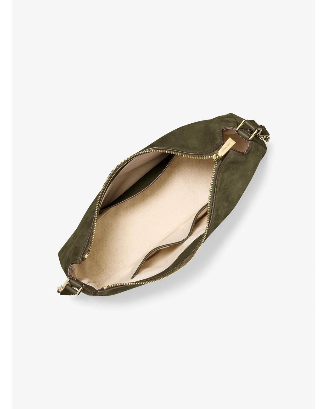 MICHAEL Michael Kors Green Michael Kors Nolita Medium Nubuck Shoulder Bag