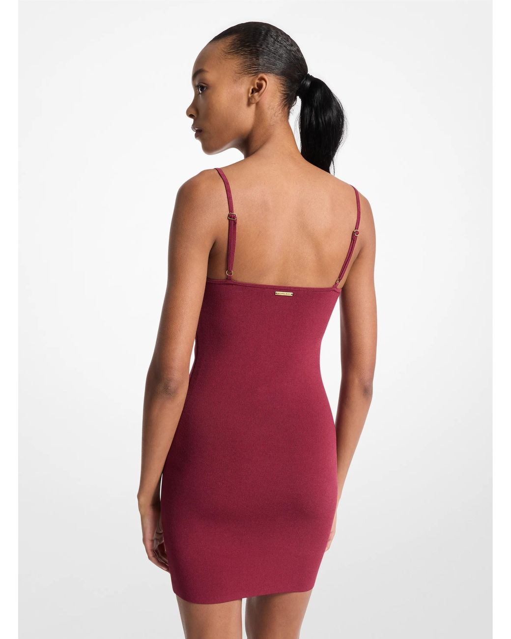 MICHAEL Michael Kors Red Mk Stretch Knit Cami Dress