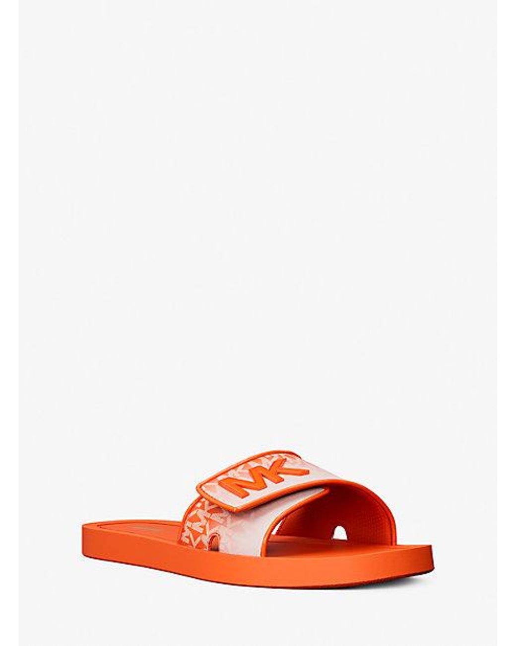 Michael Kors Palmer Ombré Signature Logo Slide Sandal in Red | Lyst