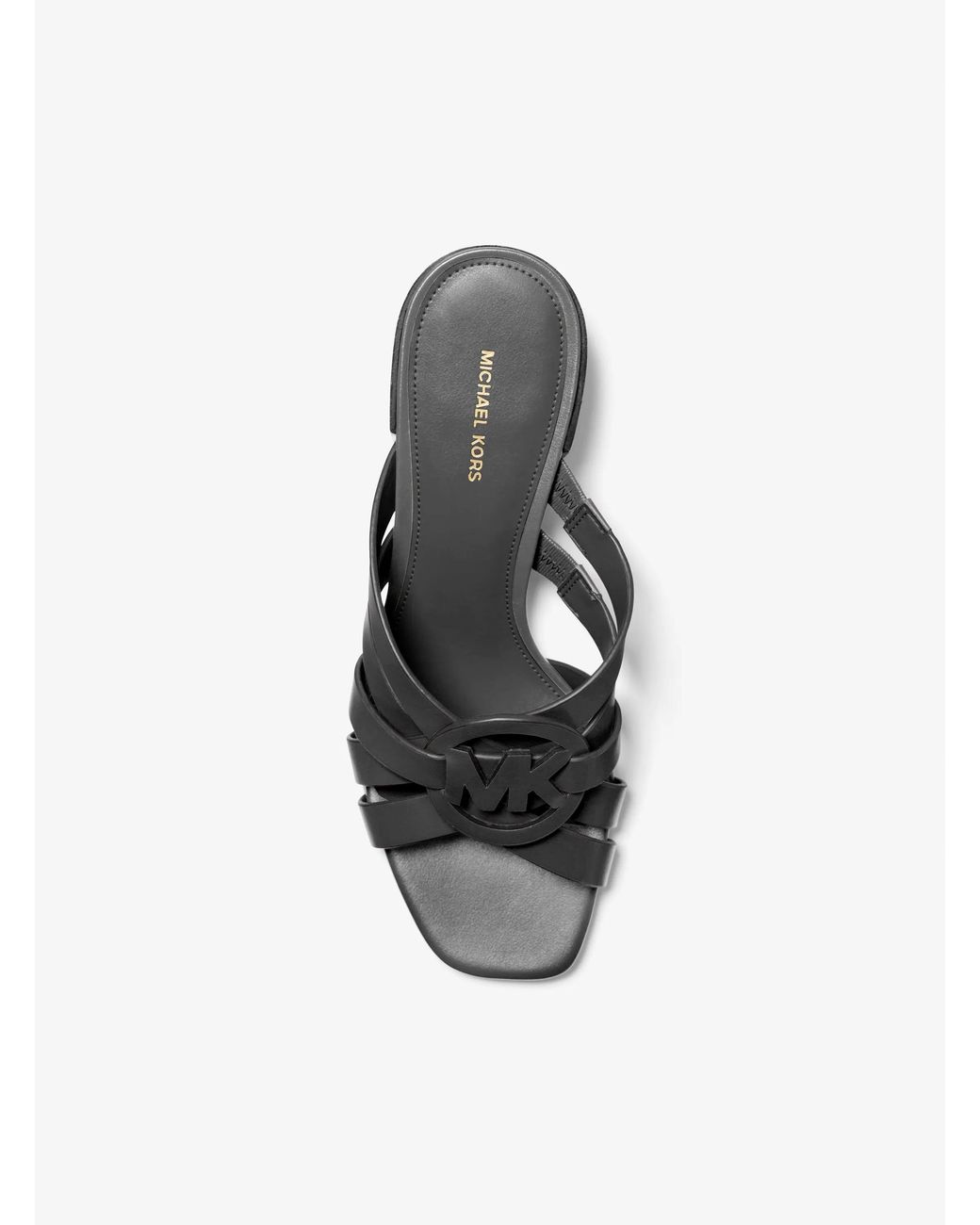 MICHAEL Michael Kors White Michael Kors Erika Leather Sandal