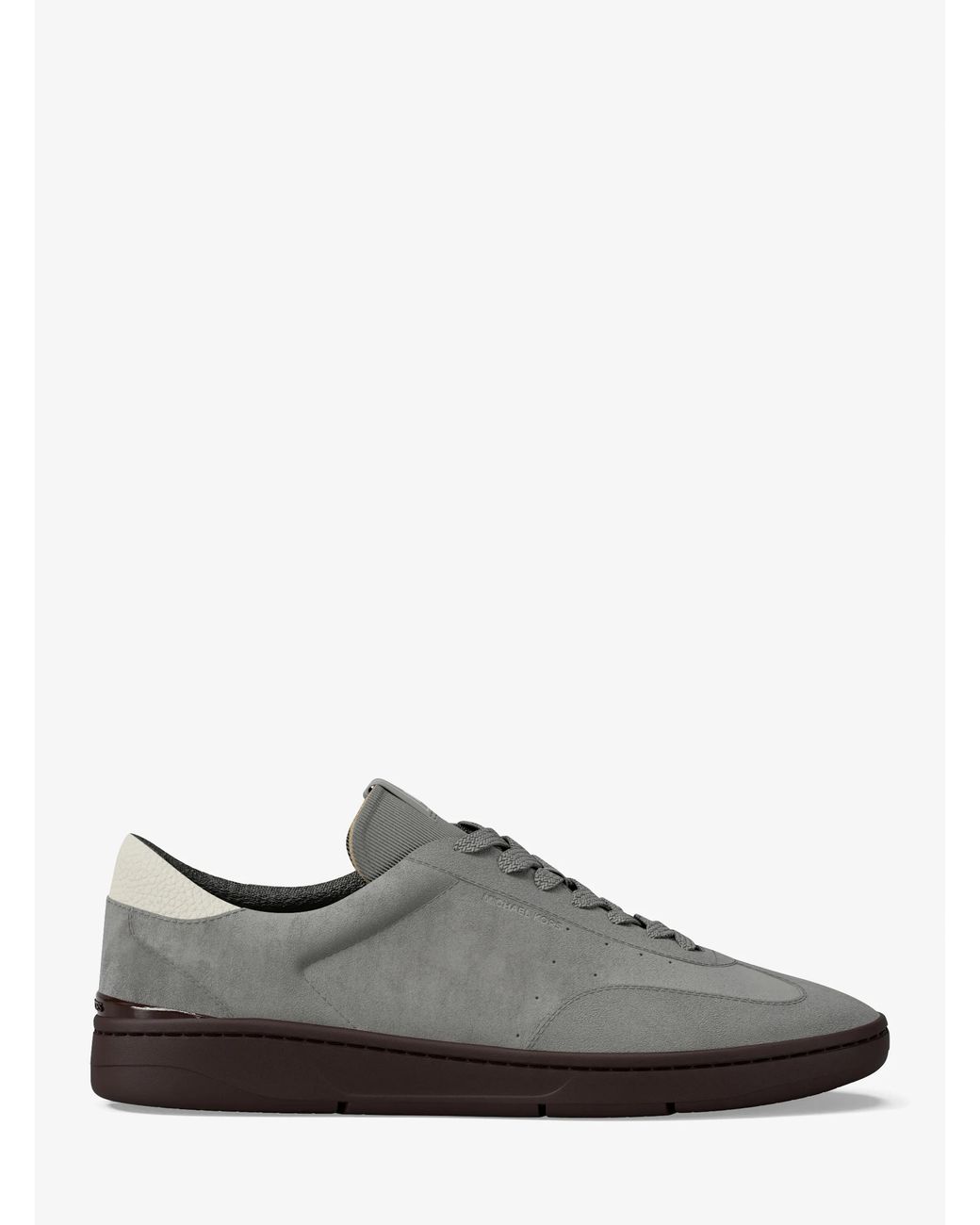 Michael Kors White Mk Wilton Suede Trainers for men