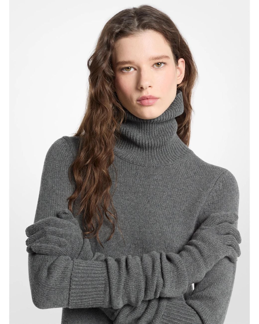 Michael Kors Gray Michael Kors Wool Long Gloves