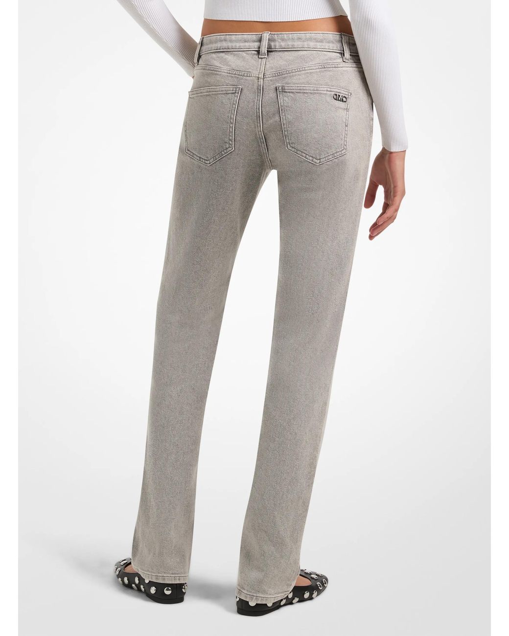 MICHAEL Michael Kors Gray Mk Stretch Denim Cigarette Jeans