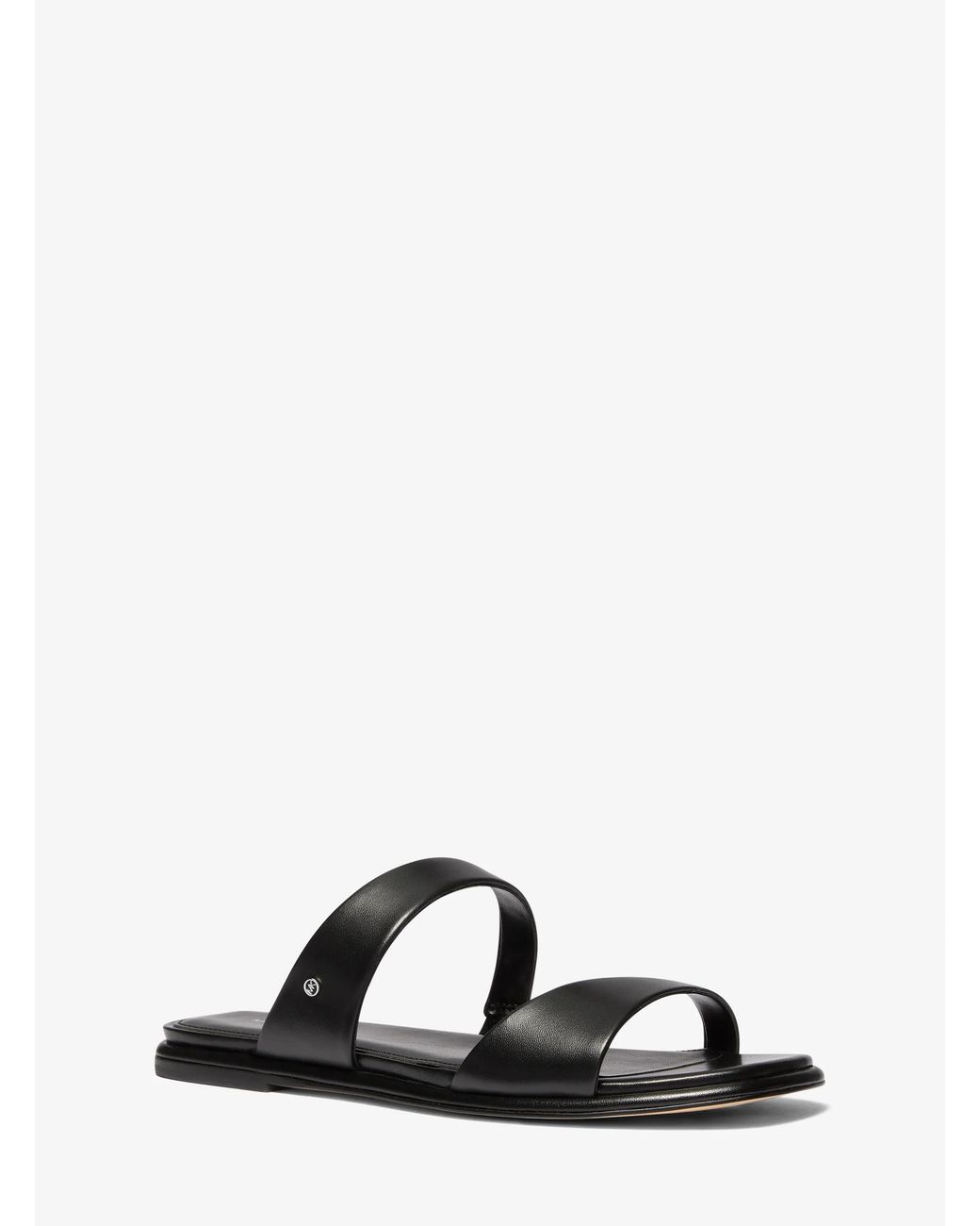 MICHAEL Michael Kors Black Mk Jaida Leather Sandal