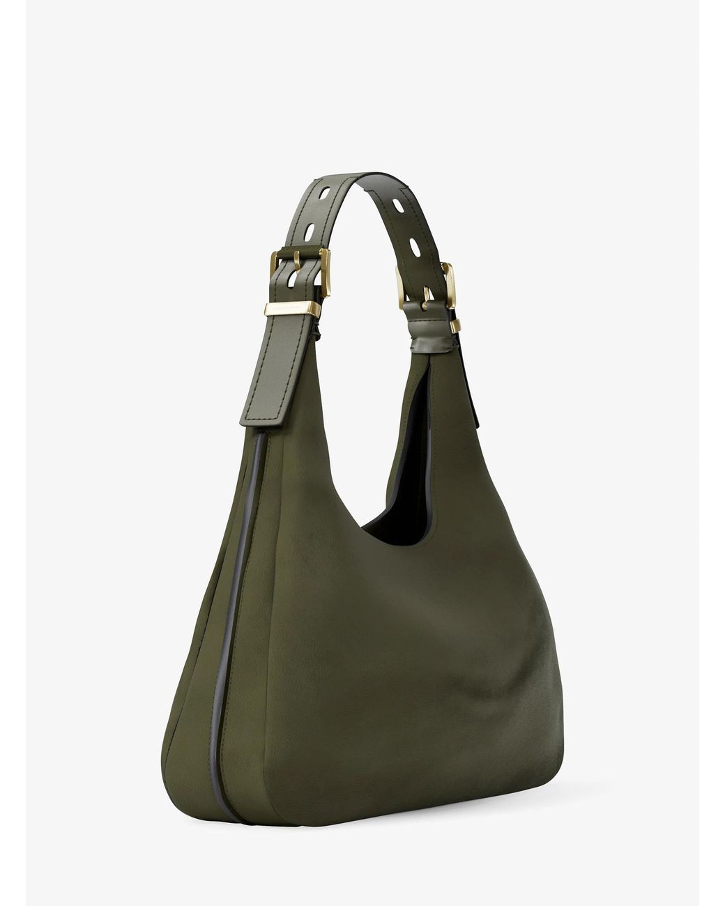 MICHAEL Michael Kors Green Mk Nolita Large Nubuck Hobo Shoulder Bag