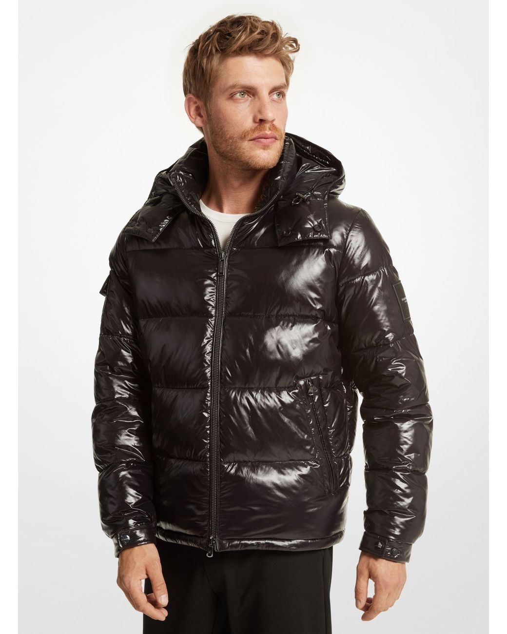 Michael kors nylon oversized hotsell puffer jacket