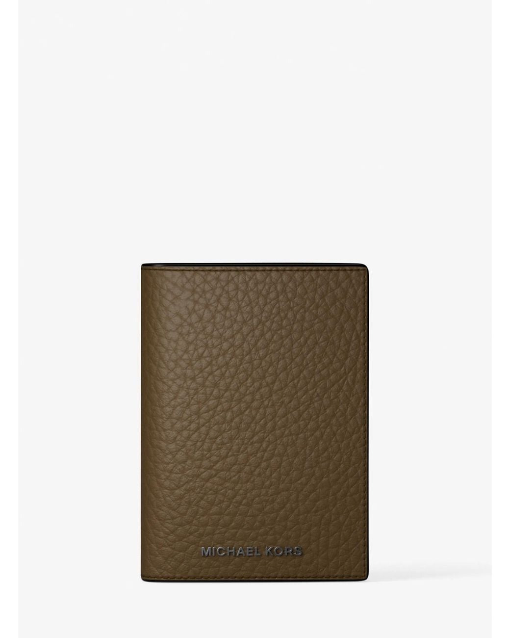 Michael Kors Natural Mk Hudson Pebbled Leather Folio Card Case for men
